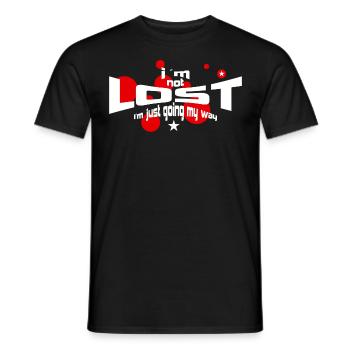 not lost - Men's T-Shirt - black - Front - AI Model Male 178 light (178cm)