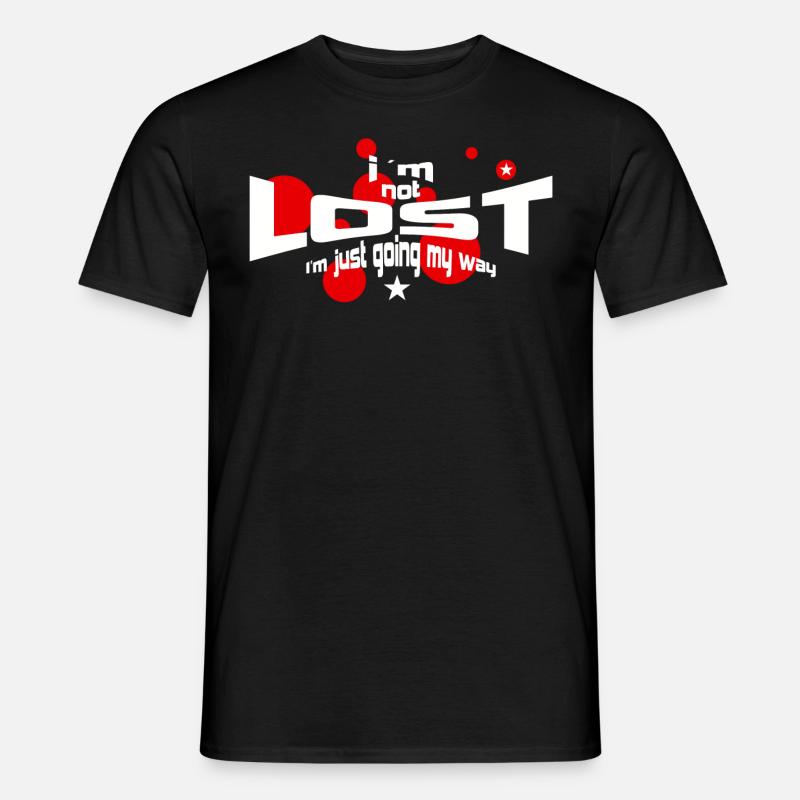 not lost - Männer T-Shirt - Schwarz