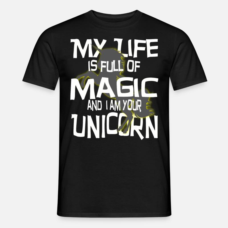 Das Einhorn Logo - Männer T-Shirt - Schwarz