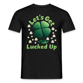 Let's get Lucked up Clover St. Patrick's Day - Men's T-Shirt - black - Front - AI Model Male 178 light (178cm)