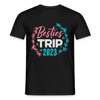 Besties Trip 2023 Vacances d’été Spring Break - T-shirt homme - noir - Devant - AI Model Male 178 light (178cm)