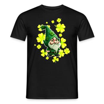 Leprechaun St. Patrick’s Day Goblin Clover - T-shirt homme - noir - Devant - AI Model Male 178 light (178cm)