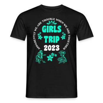 Voyage filles 2023 Mädelsurlaub Girls Spring Break - T-shirt homme - noir - Devant - AI Model Male 178 light (178cm)