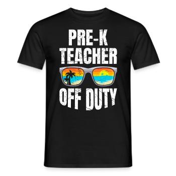 Preschool Kindergarten Educator off duty teacher - Men's T-Shirt - black - Front - AI Model Male 178 light (178cm)