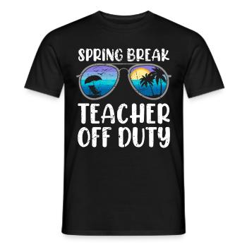 Enseignant de la semaine de relâche Enseignant en congé scolaire - T-shirt homme - noir - Devant - AI Model Male 178 light (178cm)