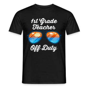 First Class Class Class Teacher off duty Holiday Teacher - Men's T-Shirt - black - Front - AI Model Male 178 light (178cm)
