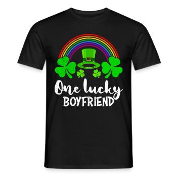 One Lucky Boyfriend St Patrick’s Day - Männer T-Shirt - Schwarz - Vorne - AI Model Male 178 light (178cm)