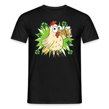 Poulet de la Saint-Patrick - T-shirt homme - noir - Devant - AI Model Male 178 light (178cm)
