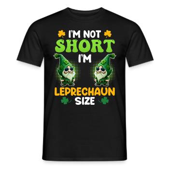 Leprechaun Size Little Friend St. Patrick's Day - Men's T-Shirt - black - Front - AI Model Male 178 light (178cm)