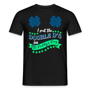 I put the double D's in St. Paddys Day - Men's T-Shirt - black - Front - AI Model Male 178 light (178cm)