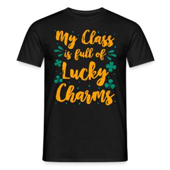 My Class is full of Lucky Charms Class teacher - Men's T-Shirt - black - Front - AI Model Male 178 light (178cm)