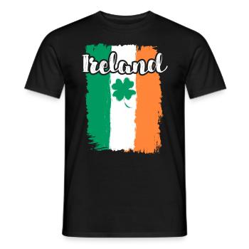Ireland Shamrock St. Patrick's Day - Men's T-Shirt - black - Front - AI Model Male 178 light (178cm)