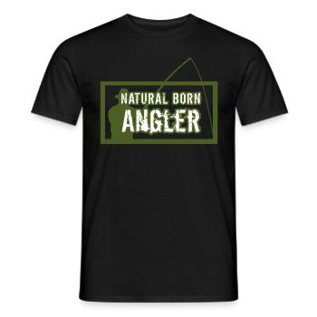 Pêche naturelle à la ligne - T-shirt homme - noir - Devant - AI Model Male 178 light (178cm)