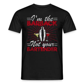Im The Barback Not Your Bartender - Männer T-Shirt - Schwarz - Vorne - AI Model Male 178 light (178cm)