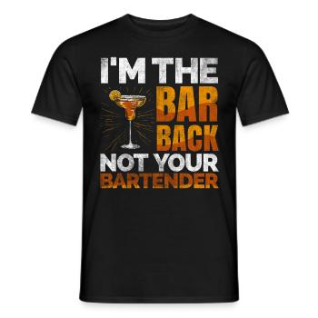 Im The Barback Not Your Bartender - Männer T-Shirt - Schwarz - Vorne - AI Model Male 178 light (178cm)