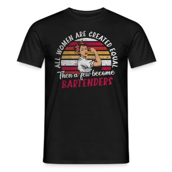 Juste quelques-uns deviennent barmans Barman drôle - T-shirt homme - noir - Devant - AI Model Male 178 light (178cm)