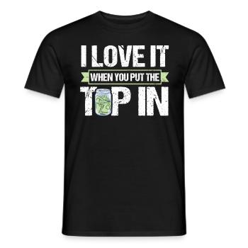 I Love It When You Put The Tip In Funny Bartender - Men's T-Shirt - black - Front - AI Model Male 178 light (178cm)