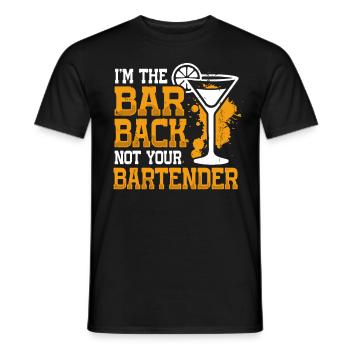 At The Barback Not Your Bartender - Men's T-Shirt - black - Front - AI Model Male 178 light (178cm)