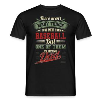 Vatertag Baseball Papa Vater Geburtstagsgeschenk - Männer T-Shirt - Schwarz - Vorne - AI Model Male 178 light (178cm)