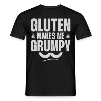 Le gluten me rend grincheux pour un amoureux sans gluten - T-shirt homme - noir - Devant - AI Model Male 178 light (178cm)