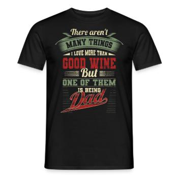 Father's Day Wine Wine Lovers Daddy Daddy Gift - Men's T-Shirt - black - Front - AI Model Male 178 light (178cm)
