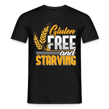 Drôle sans gluten et affamé - T-shirt homme - noir - Devant - AI Model Male 178 light (178cm)
