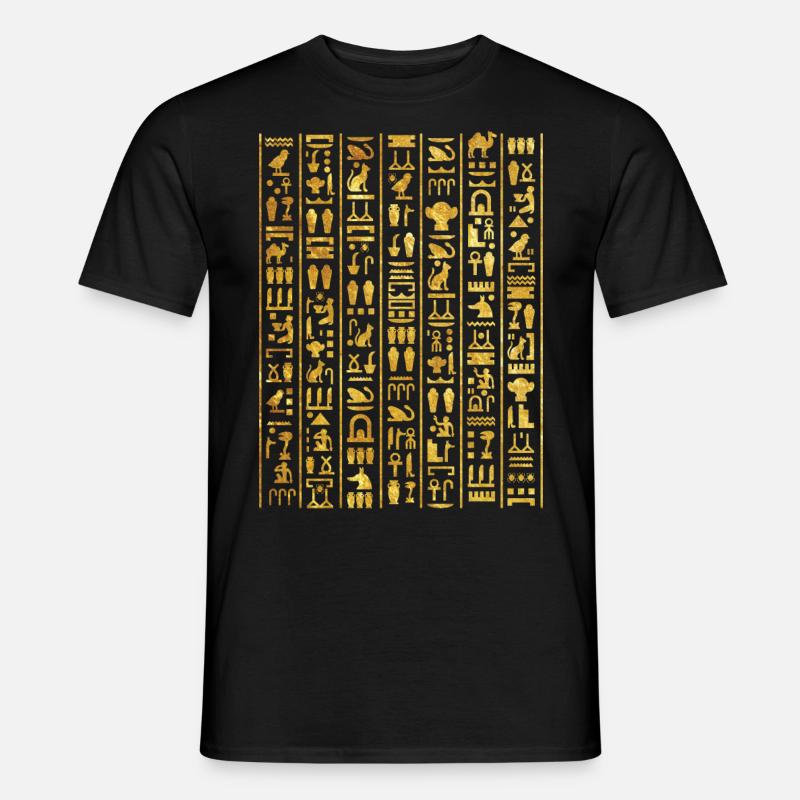 Egyptian Hieroglyphics For Archeologist - Männer T-Shirt - Schwarz