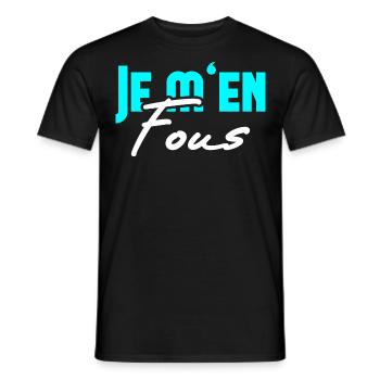 Je m'en Fous Das ist mir egal französisch Schüler - Männer T-Shirt - Schwarz - Vorne - AI Model Male 178 light (178cm)