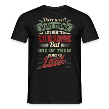 Vatertag Saxophon Musiker Vater Papa Geschenk - Männer T-Shirt - Schwarz - Vorne - AI Model Male 178 light (178cm)