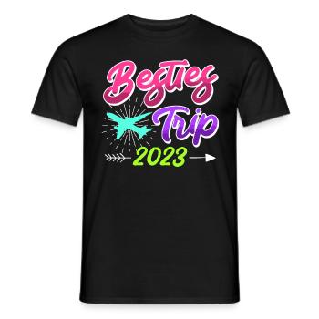 Besties Trip 2023 Urlaub mit Freunden Spring Break - Männer T-Shirt - Schwarz - Vorne - AI Model Male 178 light (178cm)