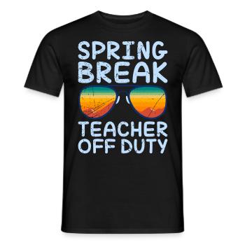 Enseignant de la semaine de relâche Enseignant en congé scolaire - T-shirt homme - noir - Devant - AI Model Male 178 light (178cm)