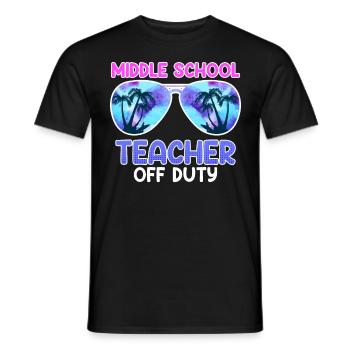 Mittelstufe Klassenlehrer auf Ferien Lehrer - Männer T-Shirt - Schwarz - Vorne - AI Model Male 178 light (178cm)