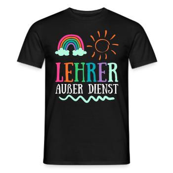 Teacher off duty Lehrerin Schule Ferien Lehrer - Männer T-Shirt - Schwarz - Vorne - AI Model Male 178 light (178cm)