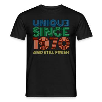 Millésime 1970 - T-shirt homme - noir - Devant - AI Model Male 178 light (178cm)