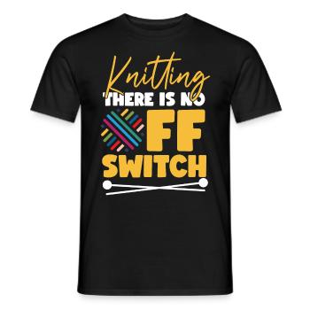 Knitting Knitter Knitting There Is - Men's T-Shirt - black - Front - AI Model Male 178 light (178cm)