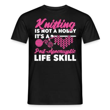 Knitting Knitter Knitting Is Not A - Men's T-Shirt - black - Front - AI Model Male 178 light (178cm)