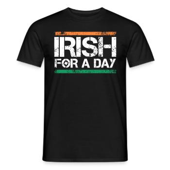Irlandais d’un jour Fête de la Saint-Patrick - T-shirt homme - noir - Devant - AI Model Male 178 light (178cm)