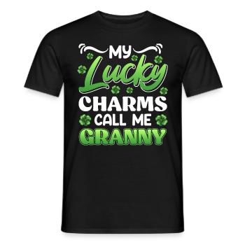 My Lucky Charms Call me Granny Oma - Männer T-Shirt - Schwarz - Vorne - AI Model Male 178 light (178cm)