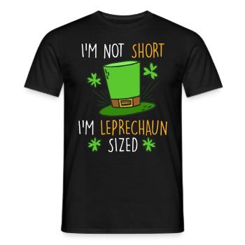 Leprechaun Size Little Friend St. Patrick's Day - Men's T-Shirt - black - Front - AI Model Male 178 light (178cm)