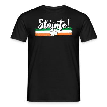 Sláinte Toast Ireland St. Patrick's Day - Men's T-Shirt - black - Front - AI Model Male 178 light (178cm)