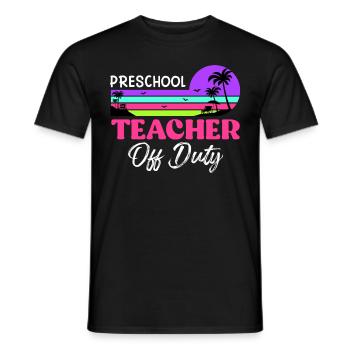 Kindergarten School Teacher Off Duty Teacher - Men's T-Shirt - black - Front - AI Model Male 178 light (178cm)