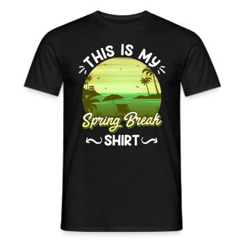 Party Sun Beach C’est ma semaine de relâche - T-shirt homme - noir - Devant - AI Model Male 178 light (178cm)