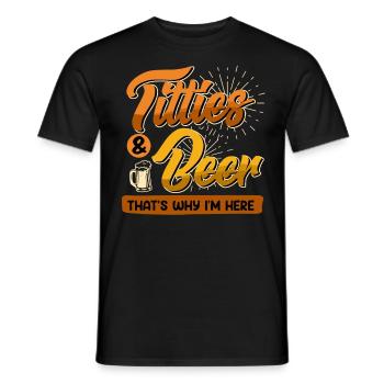Fête de célébration des fêtes Mésanges et fête de la bière - T-shirt homme - noir - Devant - AI Model Male 178 light (178cm)