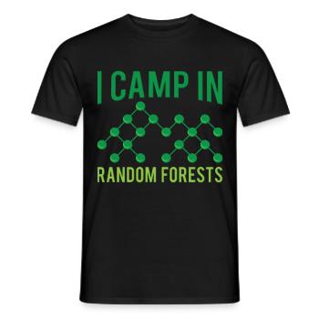 I Camp In Random Forests For Machine Learning Engi - Men's T-Shirt - black - Front - AI Model Male 178 light (178cm)
