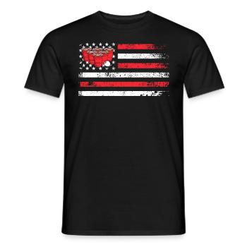 Stars and Stripes USA Beer Pong Bier Pong - Männer T-Shirt - Schwarz - Vorne - AI Model Male 178 light (178cm)