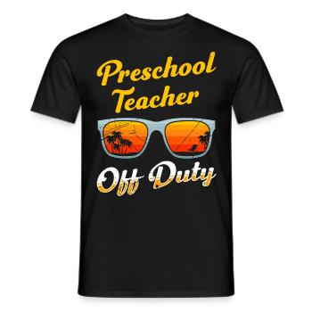 Vorschule Kindergarten Erzieher off duty Lehrer - Männer T-Shirt - Schwarz - Vorne - AI Model Male 178 light (178cm)