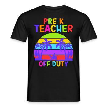 Enseignante de maternelle préscolaire Enseignante en congé - T-shirt homme - noir - Devant - AI Model Male 178 light (178cm)
