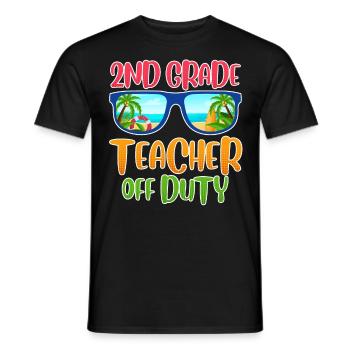 Enseignants de deuxième classe sur les enseignants de vacances - T-shirt homme - noir - Devant - AI Model Male 178 light (178cm)