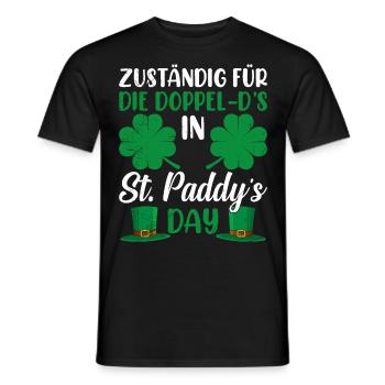 Zuständig für Doppel D's St. Paddys Day - Männer T-Shirt - Schwarz - Vorne - AI Model Male 178 light (178cm)