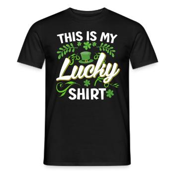 Ma chemise bonheur Porte-bonheur Porte-bonheur Saint-Patrick - T-shirt homme - noir - Devant - AI Model Male 178 light (178cm)